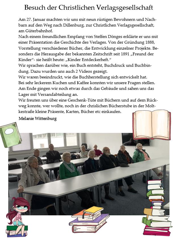 Besuch der Christlichen Verlagsgesellschaft