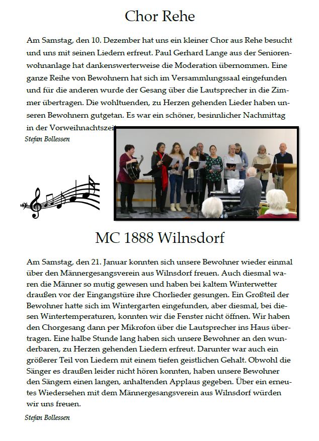 Chor Rehe MSC 1888 Wilnsdorf