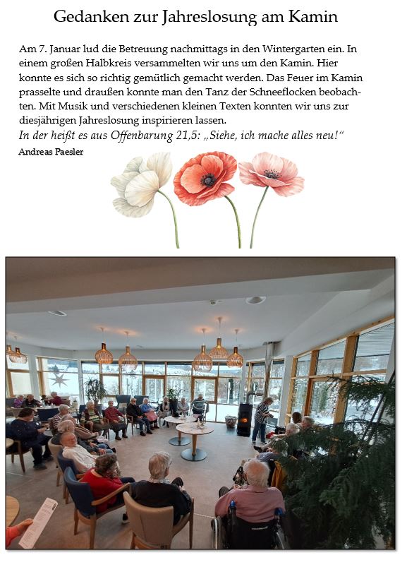 Gedanken zur Jahreslosung am Kamin