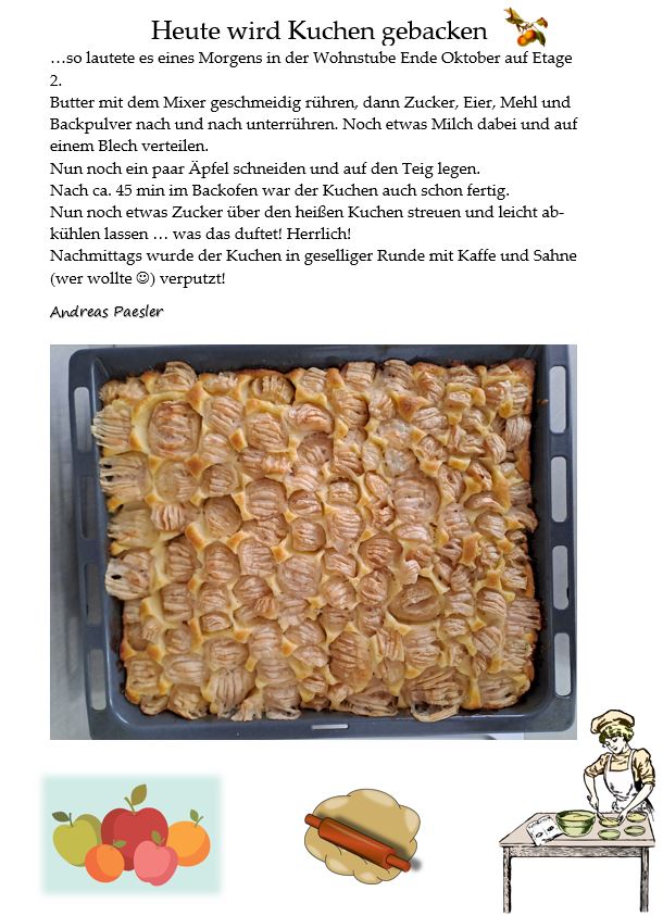 Heute wird Kuchen gebacken