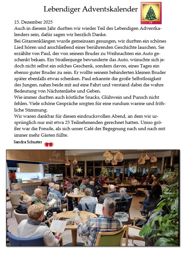 Lebendiger Adventskalender
