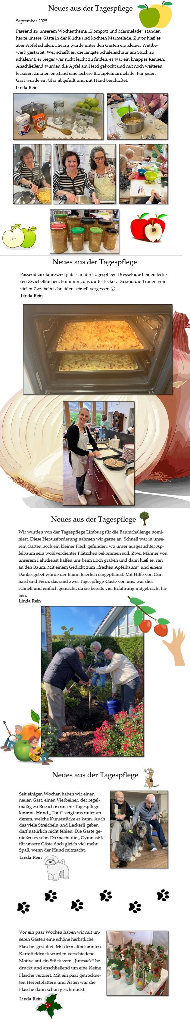 Neues aus der Tagespflege Seite zusammen