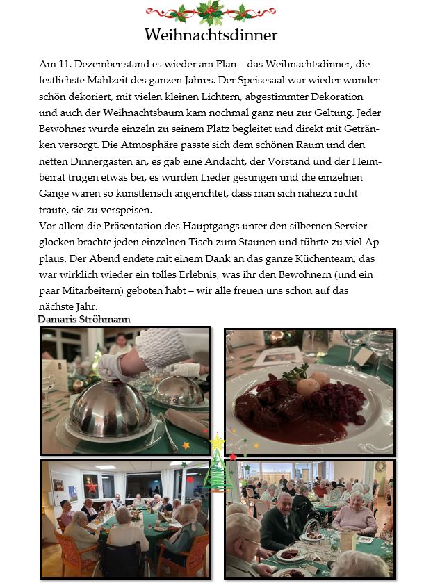 Weihnachtsdinner